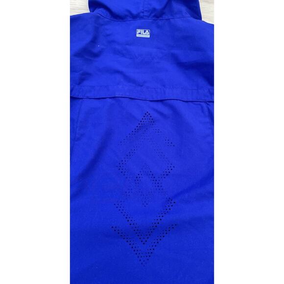 Fila Sport Jacket Running Quarter‎ Zip Pull Over Long Sleeve Women's Blue Large - Picture 5 of 7
